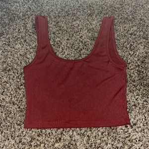 Size XS, maroon red, SHEIN tank top, in great condition.